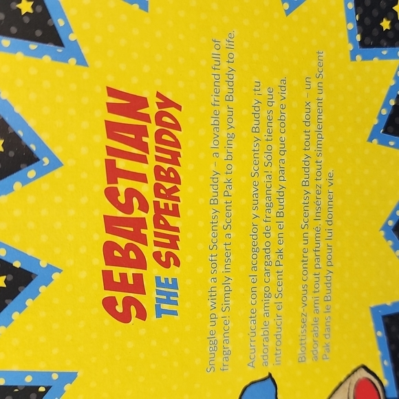 NIB, Scentsy Buddy Authentic Kids. Sebastian The Superbuddy. - Picture 14 of 16
